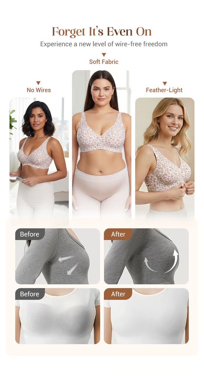 Womens Comfortable Push Up Wireless Bras
