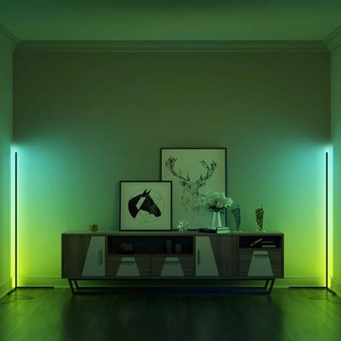 Remote Control LED Light Corner Lamp ABS 20 Watt Multicolour 132cm
