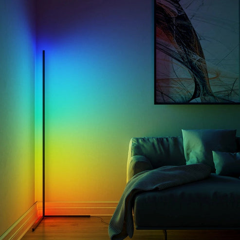 Remote Control LED Light Corner Lamp ABS 20 Watt Multicolour 132cm
