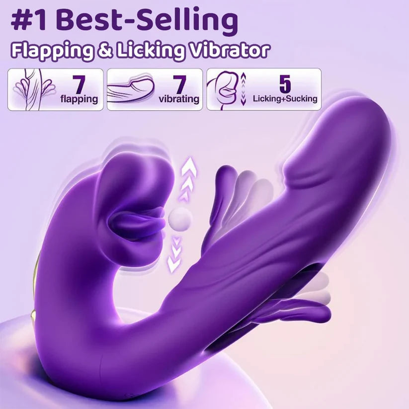 💋 Sale 70% OFF 💋 2026 Upgraded LUVORA™ 4-in-1 Flapping & Licking Vibrator