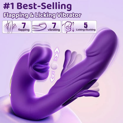 💋 Sale 70% OFF 💋 2026 Upgraded LUVORA™ 4-in-1 Flapping & Licking Vibrator