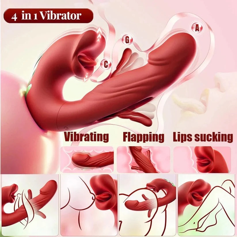 💋 Sale 70% OFF 💋 2026 Upgraded LUVORA™ 4-in-1 Flapping & Licking Vibrator